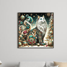 Load image into Gallery viewer, Diamond Painting - Full Round - Elegant white cat (30*30CM)
