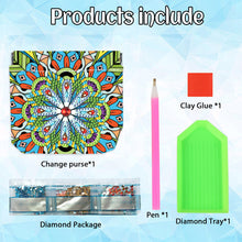Load image into Gallery viewer, PU Partial Special Shaped Mandala 5D DIY Diamond Painting Wallet Gifts for Women

