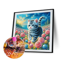 Load image into Gallery viewer, Diamond Painting - Partial Special Shaped - tiger cat (40*40CM)
