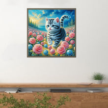 Load image into Gallery viewer, Diamond Painting - Partial Special Shaped - tiger cat (40*40CM)
