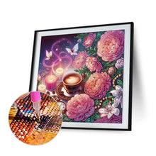 Load image into Gallery viewer, Diamond Painting - Partial Special Shaped - Peony afternoon tea (40*40CM)
