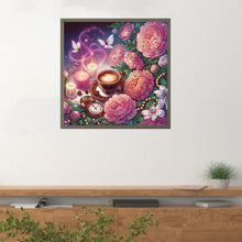 Load image into Gallery viewer, Diamond Painting - Partial Special Shaped - Peony afternoon tea (40*40CM)
