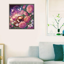 Load image into Gallery viewer, Diamond Painting - Partial Special Shaped - Peony afternoon tea (40*40CM)
