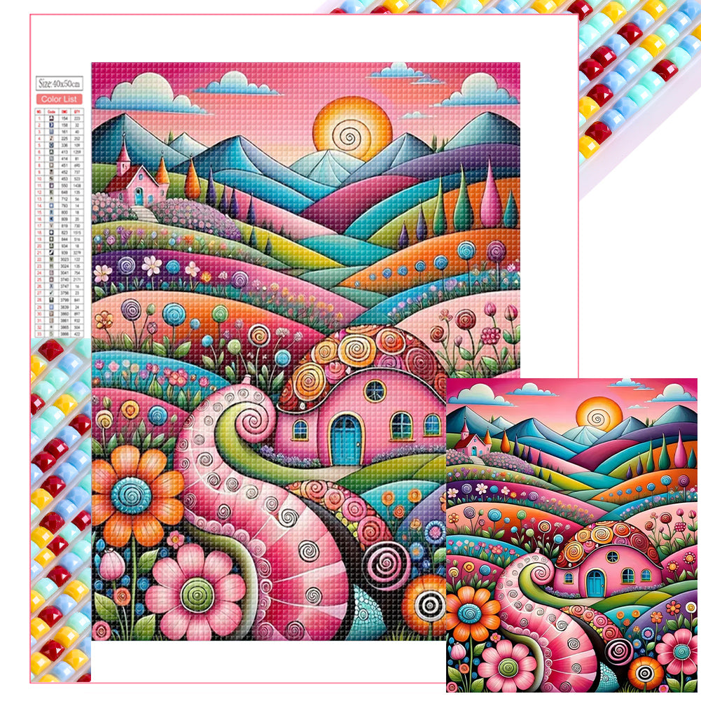 Diamond Painting - Full Square - colorful flowers (40*50CM)