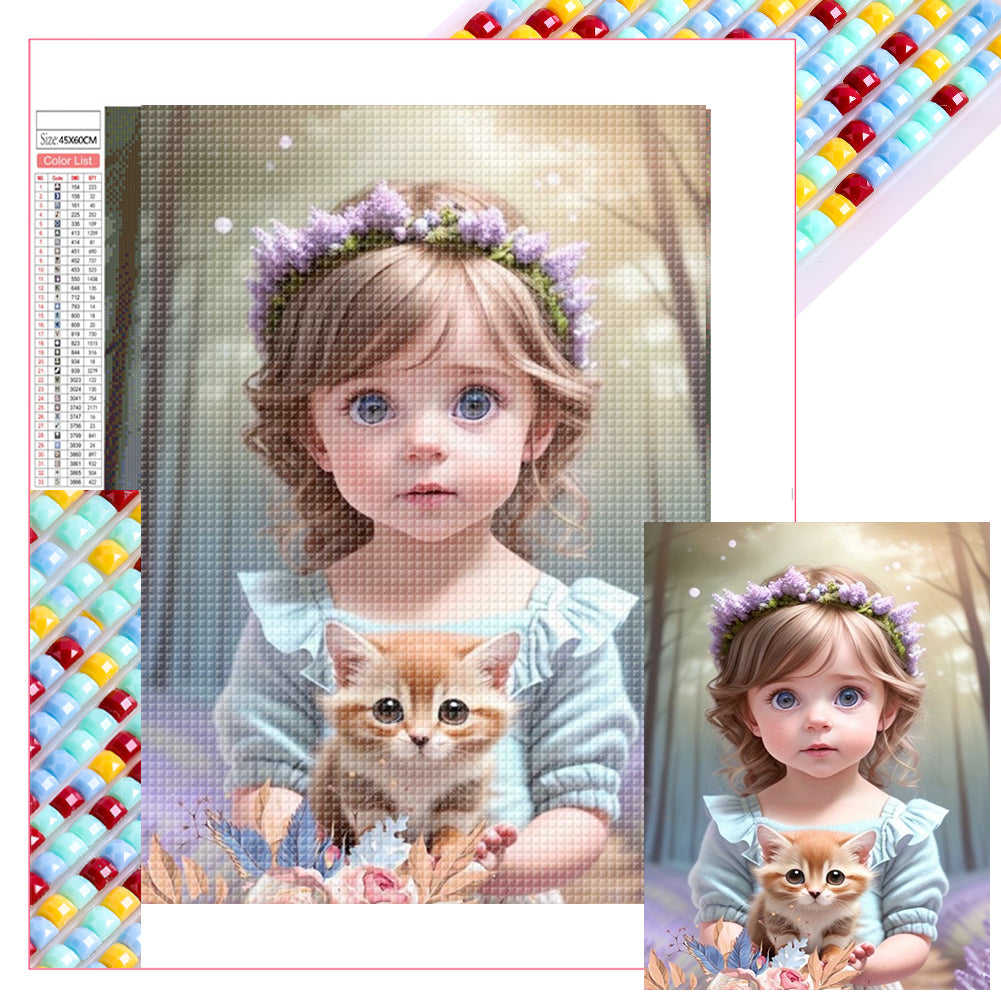 Diamond Painting - Full Square - girl (45*60CM)