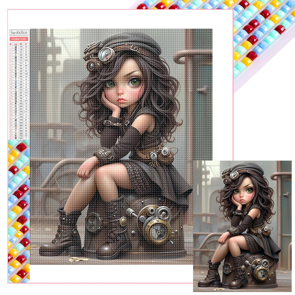 Diamond Painting - Full Square - mechanical girl (30*40CM)