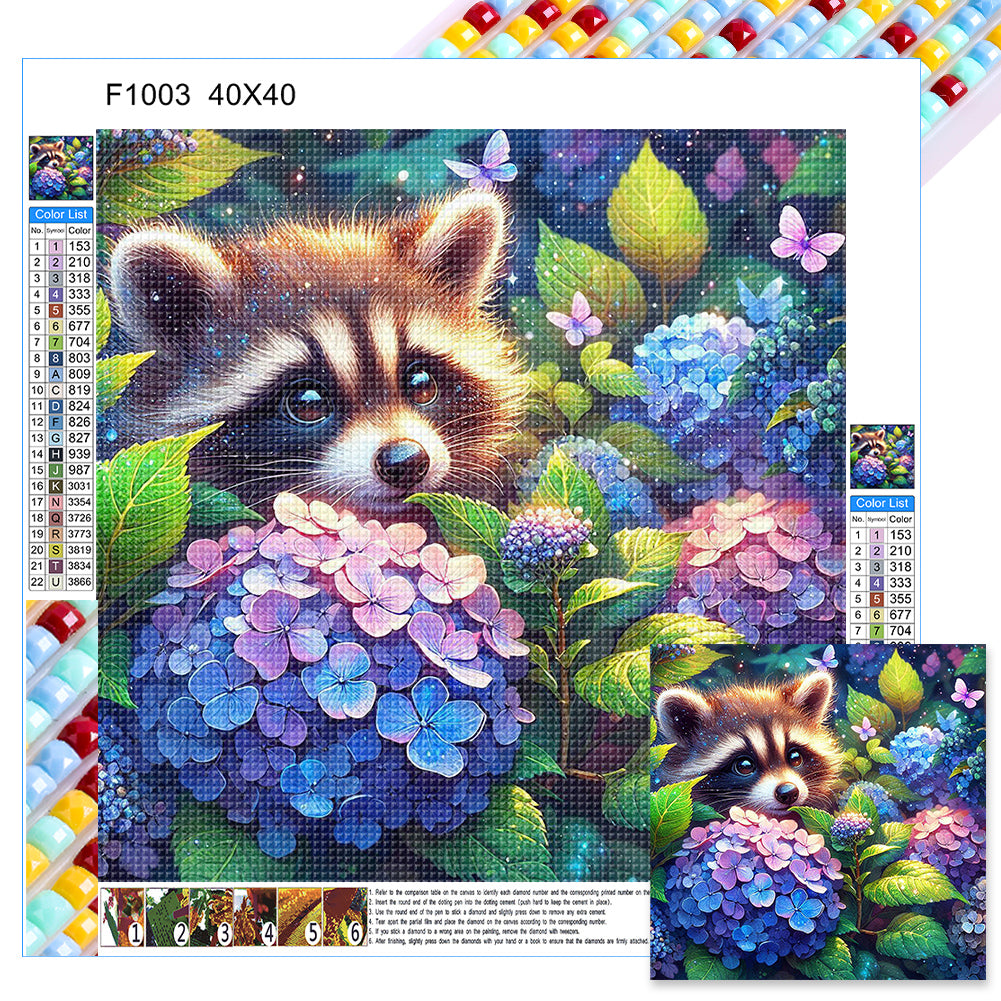 Diamond Painting - Full Square - raccoon (40*40CM)