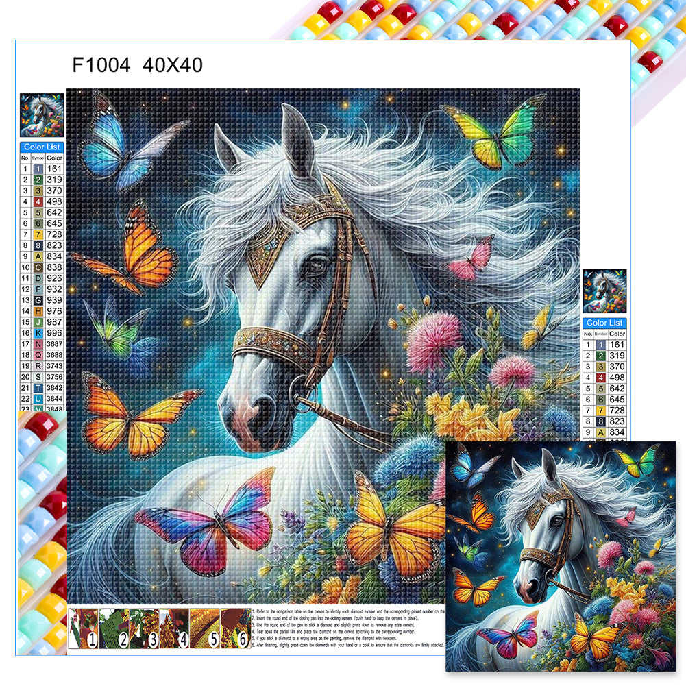 Diamond Painting - Full Square - white horse (40*40CM)