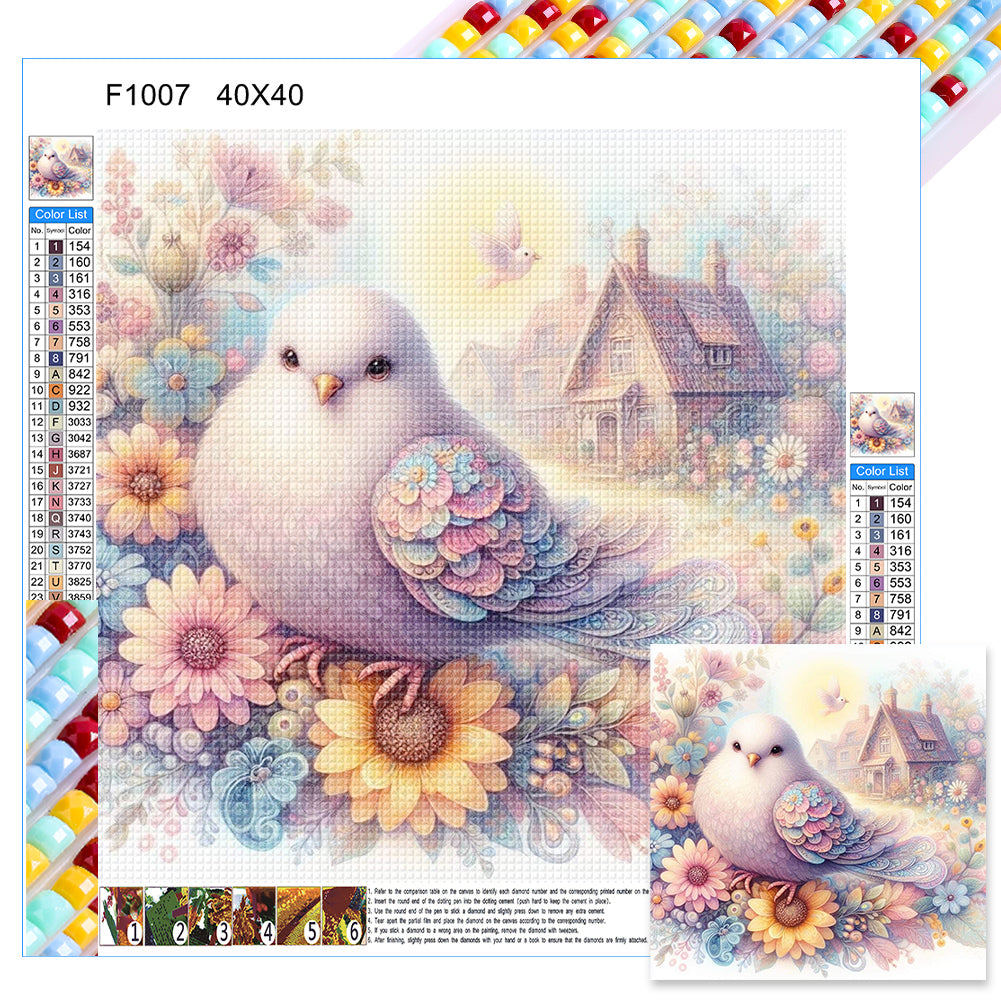Diamond Painting - Full Square - white dove (40*40CM)