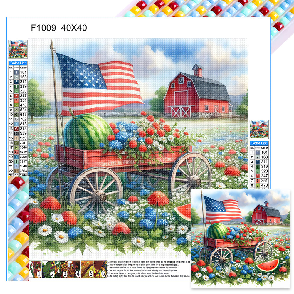 Diamond Painting - Full Square - Independence day garden (40*40CM)