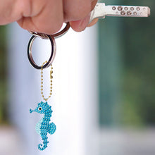 Load image into Gallery viewer, 15Pcs Double Sided Marine Life Diamond Art Keyring for Home Birthday Party Decor
