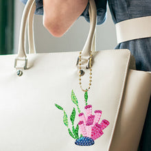 Load image into Gallery viewer, 15Pcs Double Sided Marine Life Diamond Art Keyring for Home Birthday Party Decor
