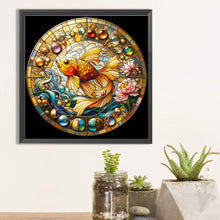 Load image into Gallery viewer, Diamond Painting - Full Square - glass art goldfish (40*40CM)
