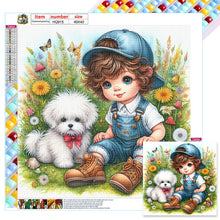 Load image into Gallery viewer, Diamond Painting - Full Square - children&#39;s puppy (40*40CM)
