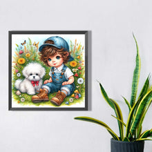 Load image into Gallery viewer, Diamond Painting - Full Square - children&#39;s puppy (40*40CM)
