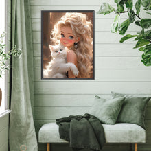 Load image into Gallery viewer, Diamond Painting - Full Square - white cat girl (30*40CM)
