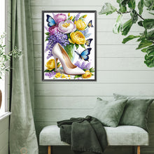 Load image into Gallery viewer, Diamond Painting - Full Square - High heels and flowers (30*40CM)
