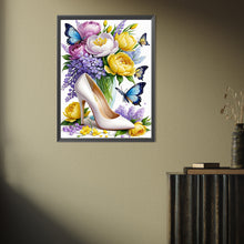 Load image into Gallery viewer, Diamond Painting - Full Square - High heels and flowers (30*40CM)
