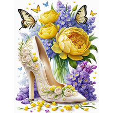 Load image into Gallery viewer, Diamond Painting - Full Square - High heels and flowers (30*40CM)
