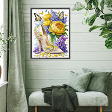 Load image into Gallery viewer, Diamond Painting - Full Square - High heels and flowers (30*40CM)
