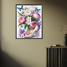 Load image into Gallery viewer, Diamond Painting - Full Square - High heels and flowers (30*40CM)
