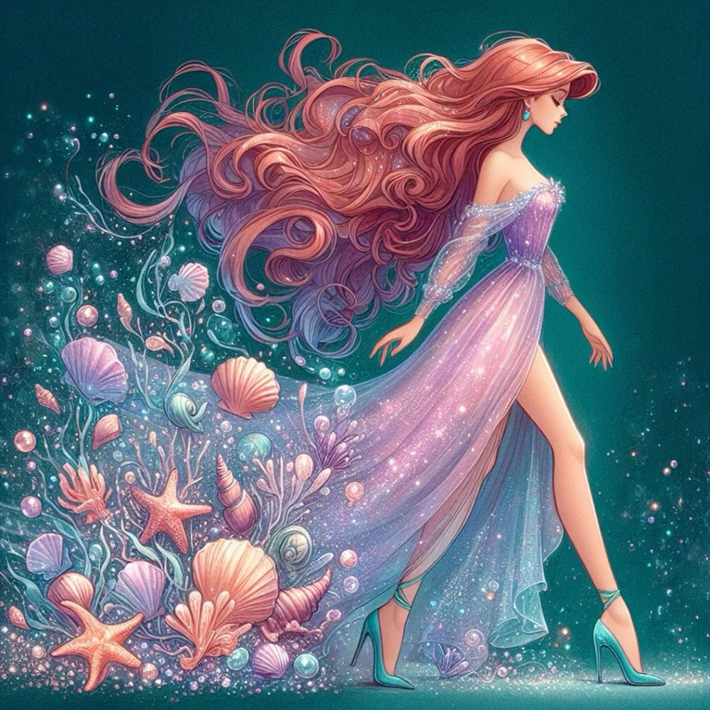 Diamond Painting - Full Round - disney princess ariel (40*40CM)