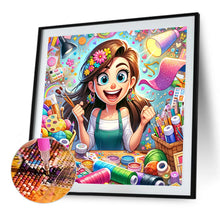 Load image into Gallery viewer, Diamond Painting - Full Round - creative girl (40*40CM)
