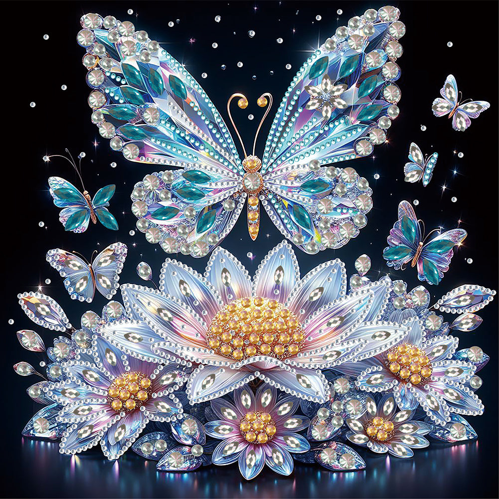 Diamond Painting - Partial Special Shaped - crystal butterfly (30*30CM)