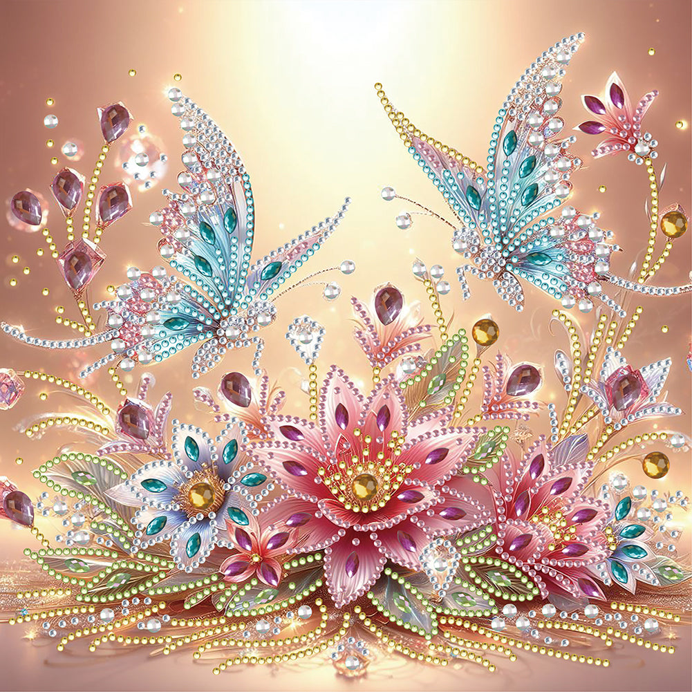 Diamond Painting - Partial Special Shaped - crystal butterfly (30*30CM)
