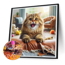 Load image into Gallery viewer, Diamond Painting - Full Round - funny cat (30*30CM)
