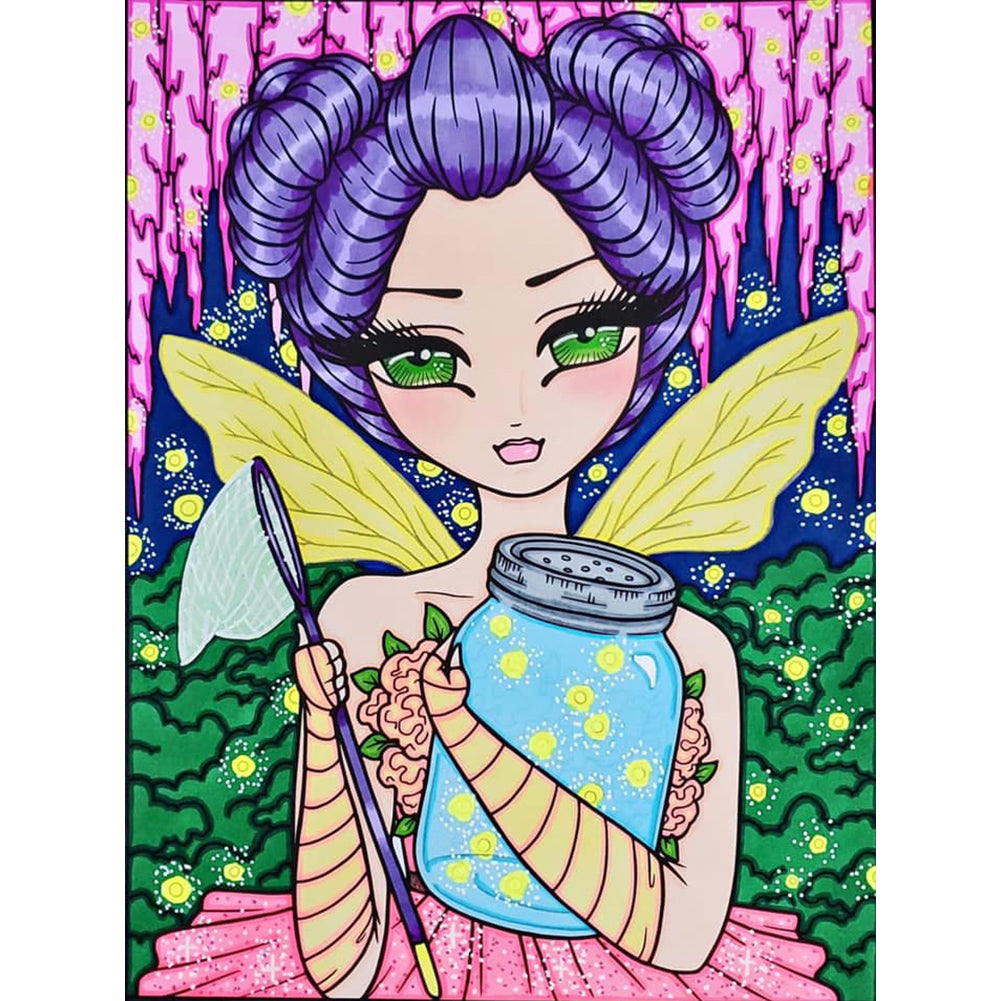 Diamond Painting - Full Round - firefly girl (30*40CM)