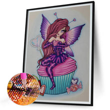 Load image into Gallery viewer, Diamond Painting - Full Round - butterfly girl on cake (30*40CM)
