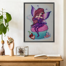 Load image into Gallery viewer, Diamond Painting - Full Round - butterfly girl on cake (30*40CM)
