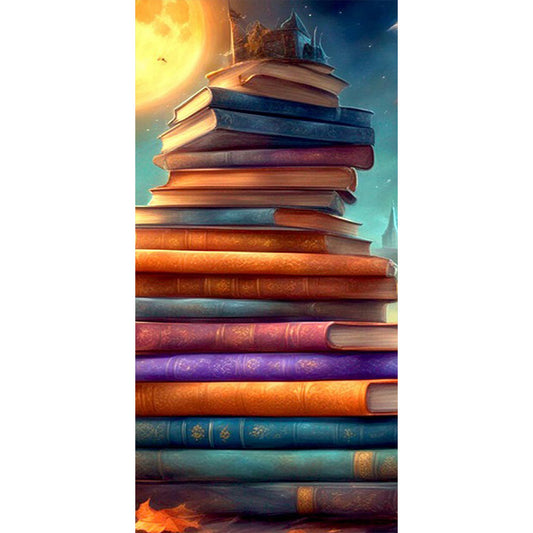 Diamond Painting - Full Round - books (30*70CM)