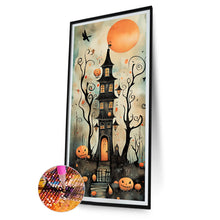 Load image into Gallery viewer, Diamond Painting - Full Round - night horror tower (30*70CM)
