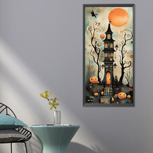 Load image into Gallery viewer, Diamond Painting - Full Round - night horror tower (30*70CM)

