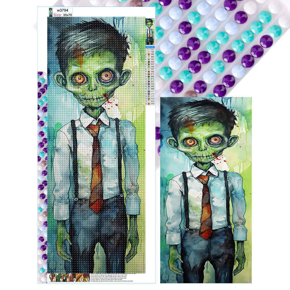 Diamond Painting - Full Round - Zombie in tie and blazer (30*70CM)