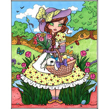 Load image into Gallery viewer, AB Diamond Painting - Full Round - picnic girl (40*50CM)
