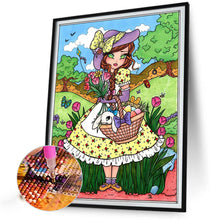 Load image into Gallery viewer, AB Diamond Painting - Full Round - picnic girl (40*50CM)
