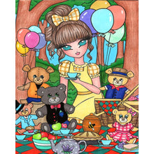 Load image into Gallery viewer, AB Diamond Painting - Full Round - picnic girl (40*50CM)
