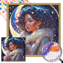 Load image into Gallery viewer, AB Diamond Painting - Full Round - star moon girl (40*40CM)
