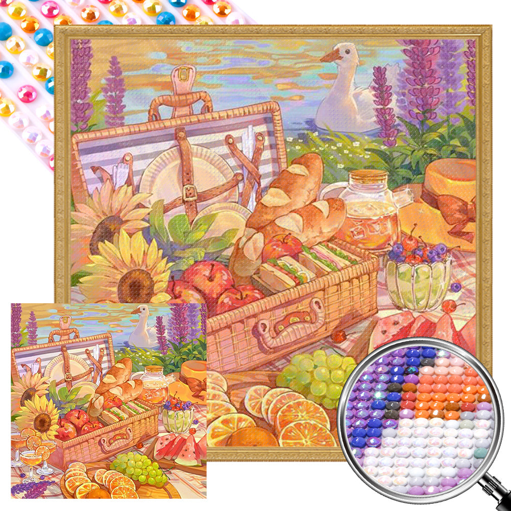 AB Diamond Painting - Full Round - summer picnic (40*40CM)