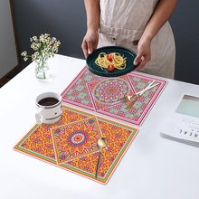 Load image into Gallery viewer, 2Pcs Mandala Diamond Painting Placemat Rectangular Diamond Dot Kits for Home
