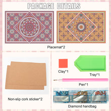 Load image into Gallery viewer, 2Pcs Mandala Diamond Painting Placemat Rectangular Diamond Dot Kits for Home
