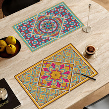 Load image into Gallery viewer, 2Pcs Mandala Diamond Painting Placemat Rectangular Diamond Dot Kits for Home
