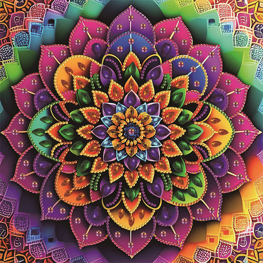 Diamond Painting - Partial Special Shaped - mandala (30*30CM)