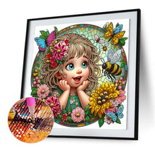 Load image into Gallery viewer, Diamond Painting - Partial Special Shaped - sunflower girl (30*30CM)
