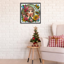 Load image into Gallery viewer, Diamond Painting - Partial Special Shaped - sunflower girl (30*30CM)

