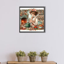 Load image into Gallery viewer, AB Diamond Painting - Full Round - cooking woman (40*40CM)
