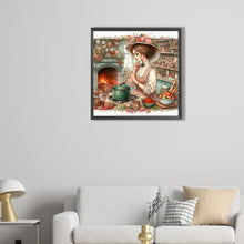 Load image into Gallery viewer, AB Diamond Painting - Full Round - cooking woman (40*40CM)
